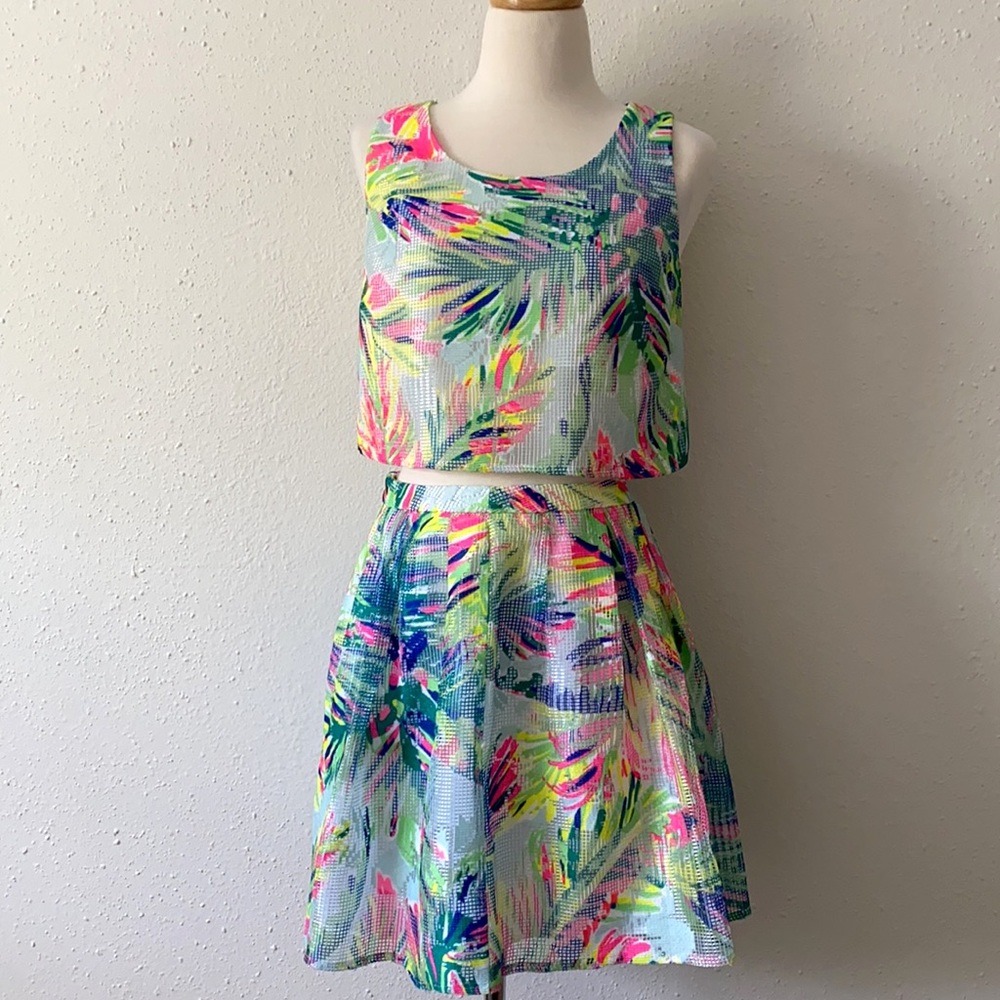 Lilly Pulitzer Hilah Skirt and Crop Top Set